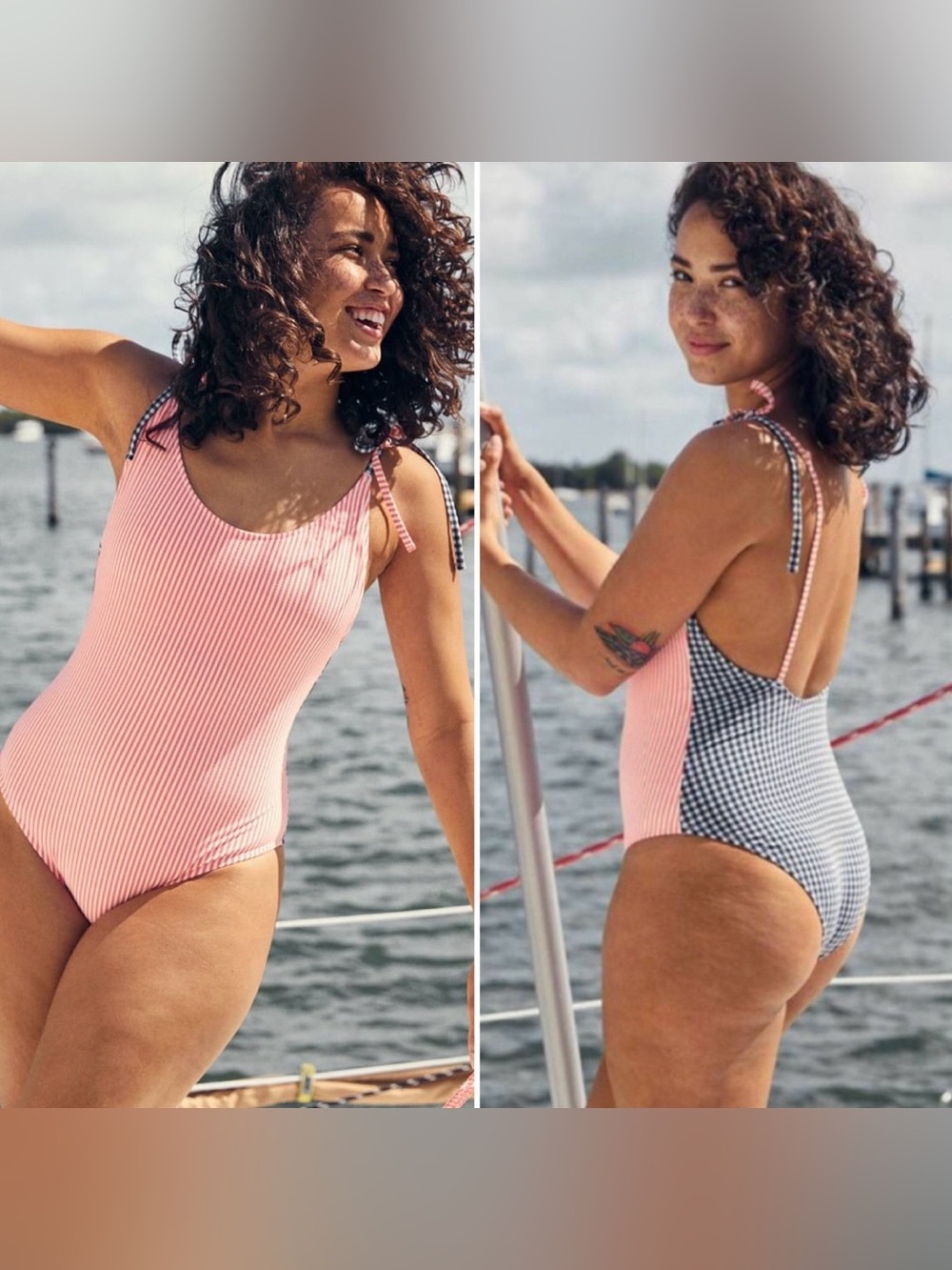 Aerie Plaid Gingham One Piece Swimsuit